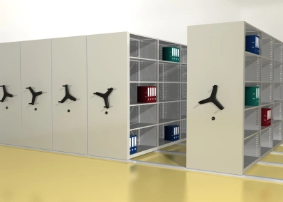 Металлические стеллажи передвижные серия Л